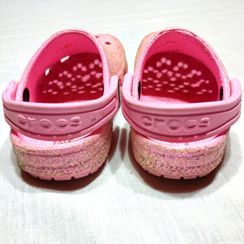 Sparkly Pink Toddler Crocs
